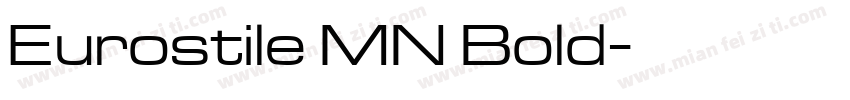 Eurostile MN Bold字体转换